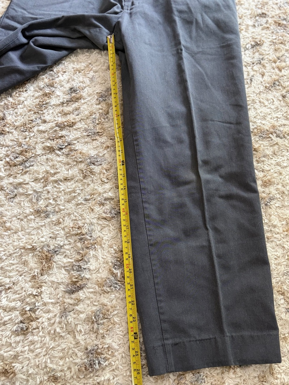 Men's Dark Gray Straight-Leg Chinos 36 x 28 - Picture 3 of 6
